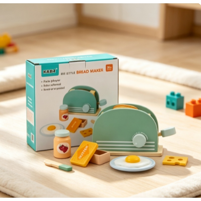 Kitchen Appliances For Kids - Ahşap Simülasyon Tost Makinesi Oyuncak Çocuklar