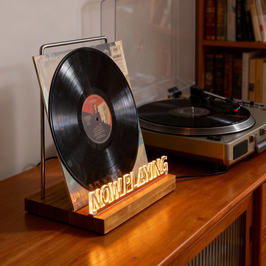 Kitchen Appliances Holder - Vinil Plak Tutucu Standı, Kahve Dükkanı