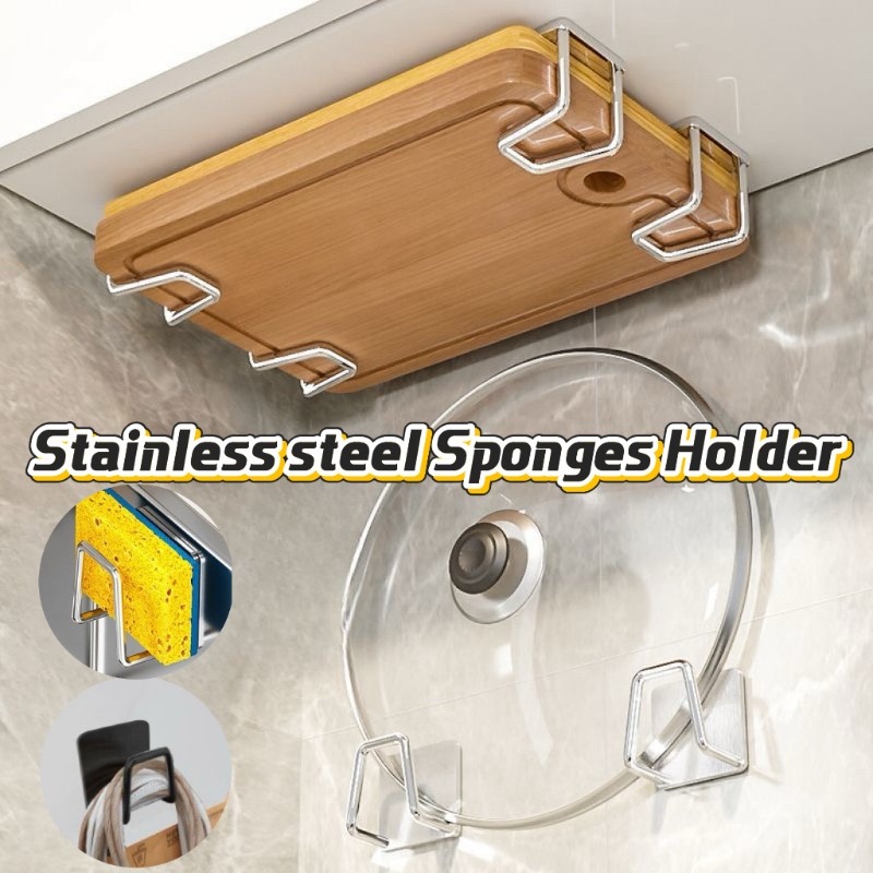 Kitchen Appliances Holder - 1-10 adet Mutfak Paslanmaz Çelik Sünger