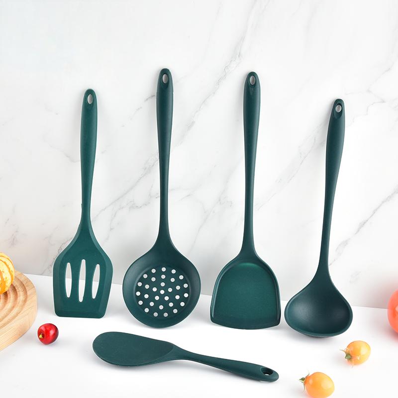 Kitchen Appliances Green - 5 adet gıda sınıfı silikon mutfak