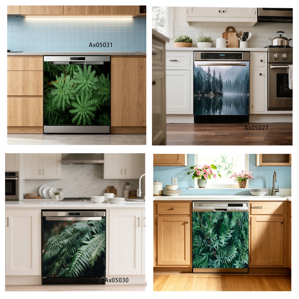 Kitchen Appliances Green - Yeşil çam palmiye yaprağı cihazı bulaşık