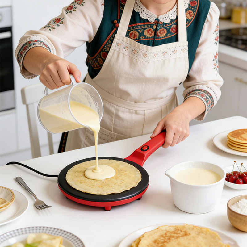 Crepe Maker Non Stick - Tek Taraflı Isıtmalı Elektrikli Krep Makinesi