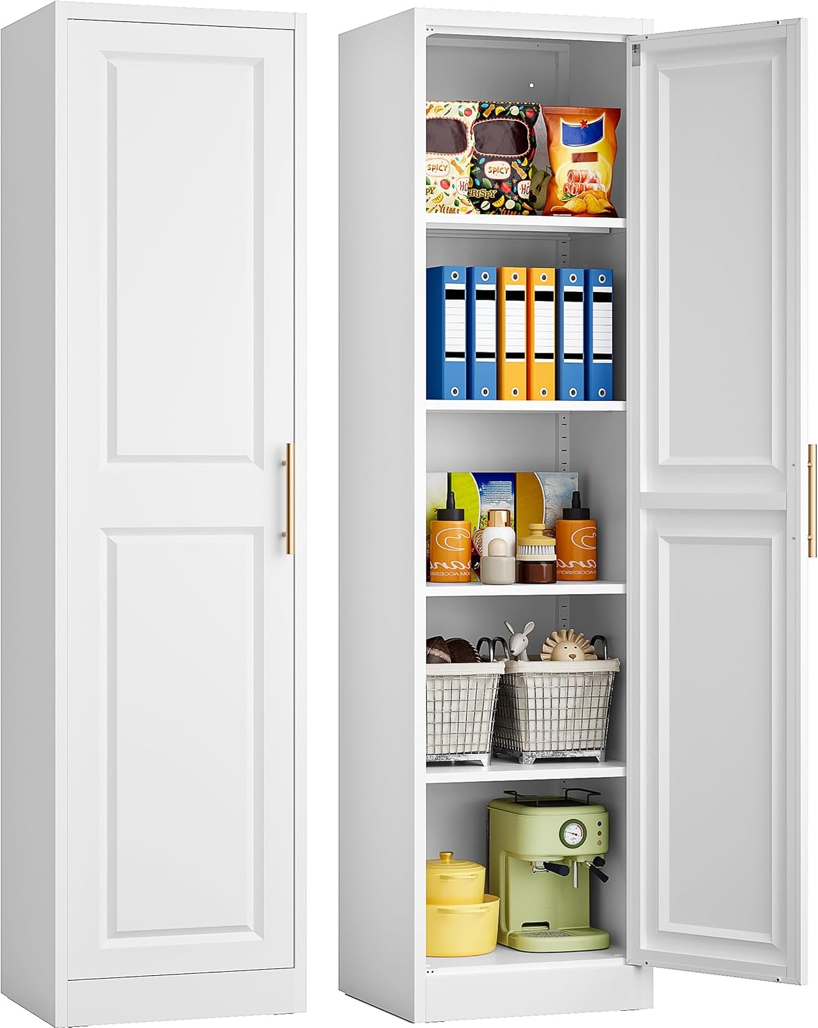 Kitchen Appliances Cabinet - Uzun Dar Depolama Dolabı Tek Kapılı