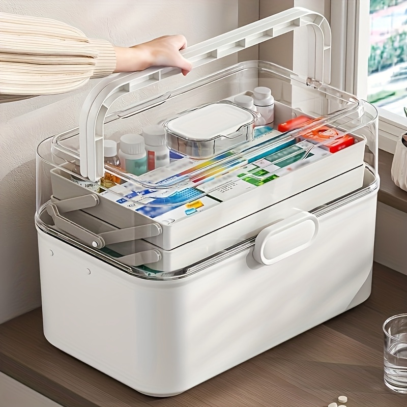 Kitchen Appliances Cabinet - Büyük Kapasiteli Şeffaf Kapaklı İlaç Saklama