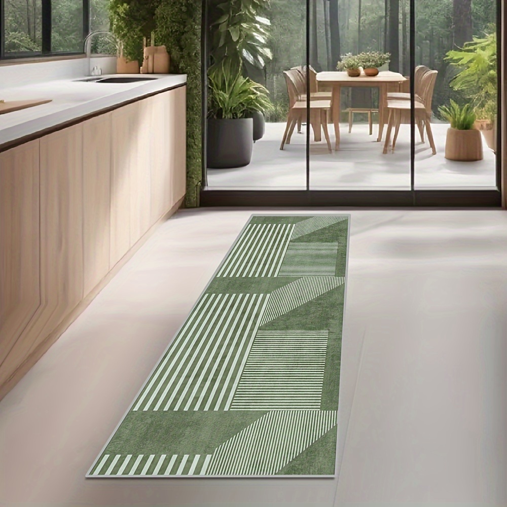 VIKAMA Çizgili Yeşil Halı Mutf - Kitchen Appliances Green incelemesi ve fiyatı