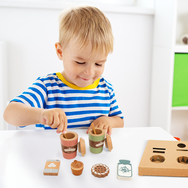 Çocuklar ahşap kahve oyuncak s - Kitchen Appliances For Kids incelemesi ve fiyatı